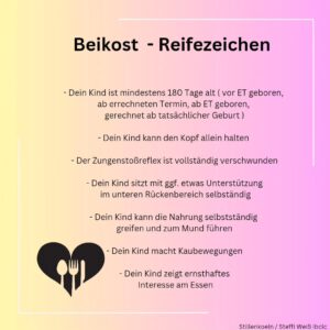 Beikost tipps, Reifezeichen, Stillberatung, Stillen Köln, Steffi Weiss